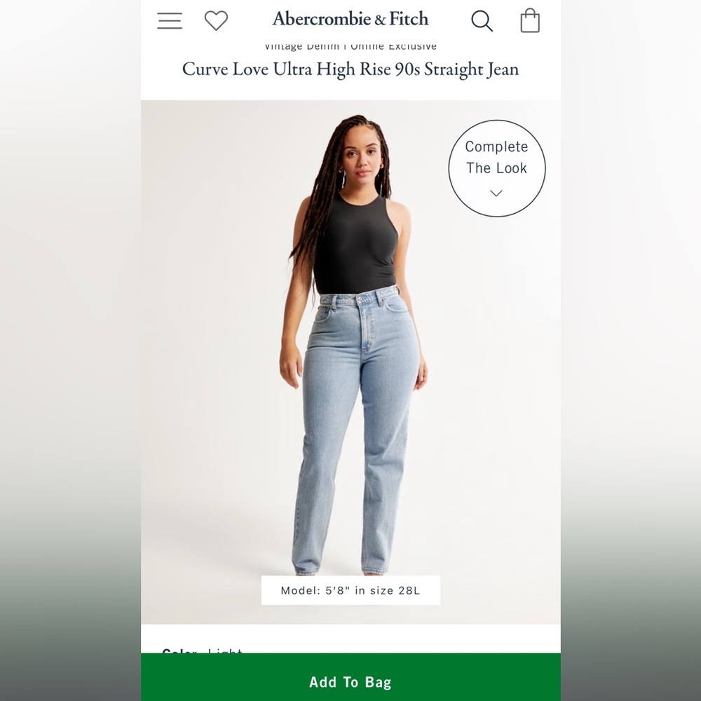Abercrombie & Fitch Curve Love Jeans